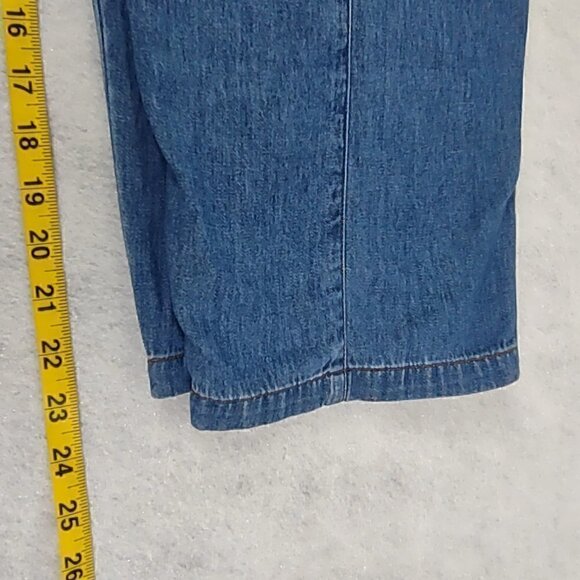 Orvis Blue Elastic Waist Band 100 % Cotton Capri Size 14 - Picture 7 of 8